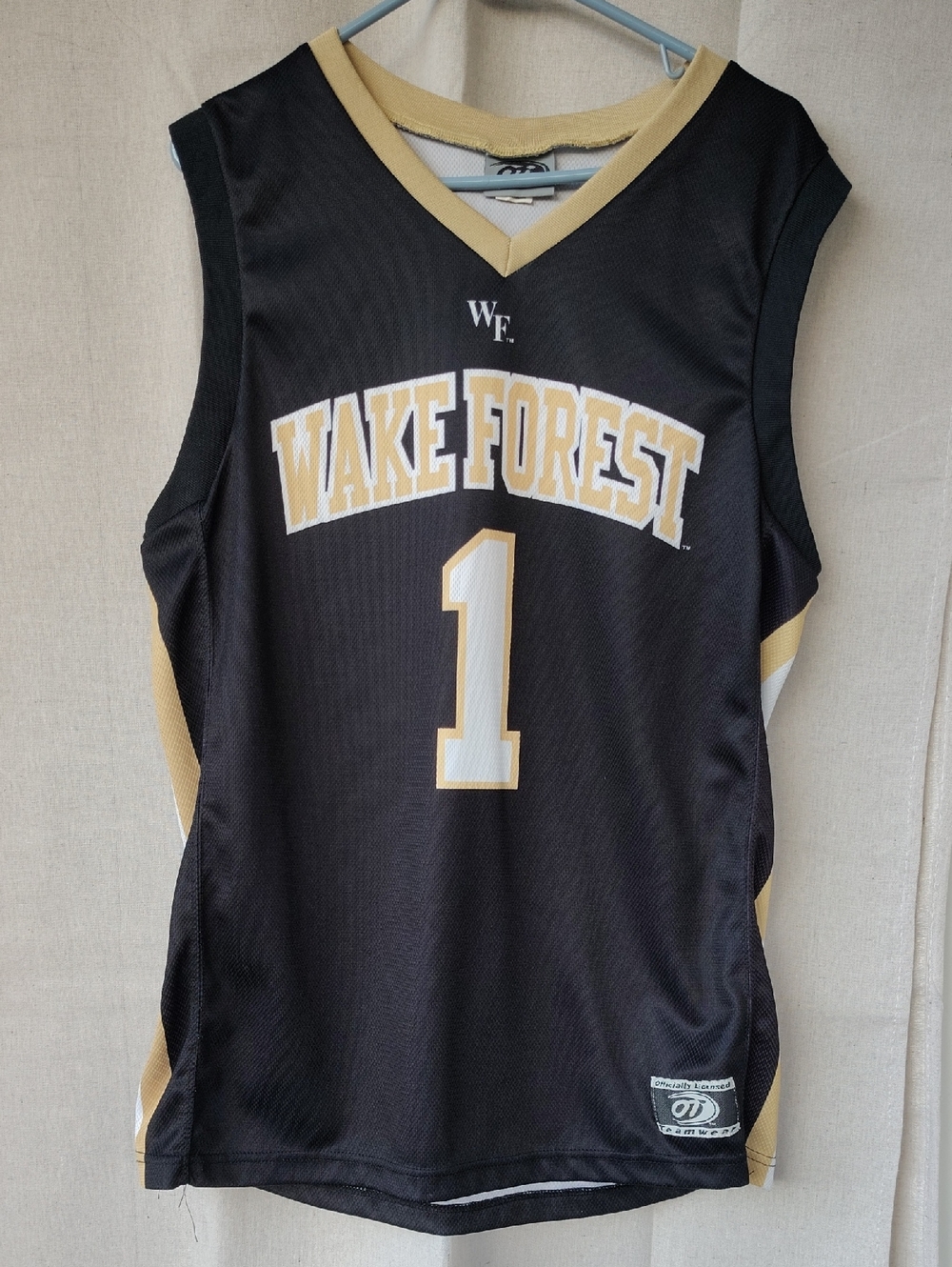 Wake Forest #1 Black & Gold Basketball Jersey